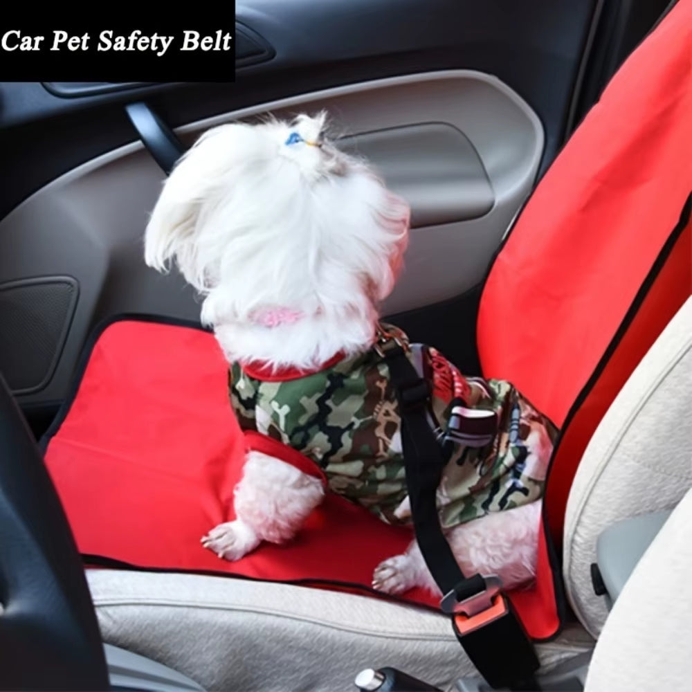 Pet Car Safety Harness: Adjustable Dog Seat Belt for Small to Large Breeds - Nylon Material
