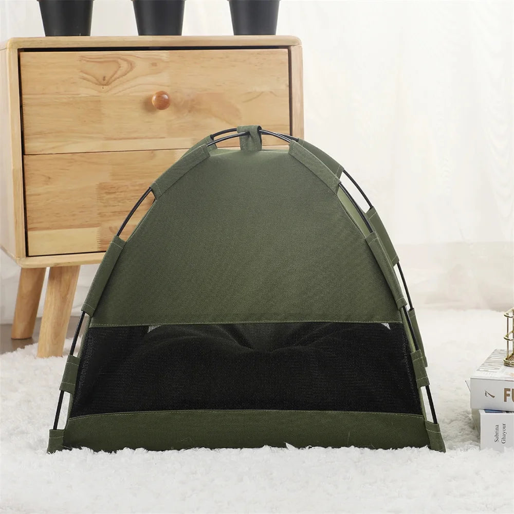 Pet Nest Tent Semi Closed Foldable Outdoor Pet Supplies Breathable Tent Pet Summer Cooling Warm Pads Pet Decoration Supplies