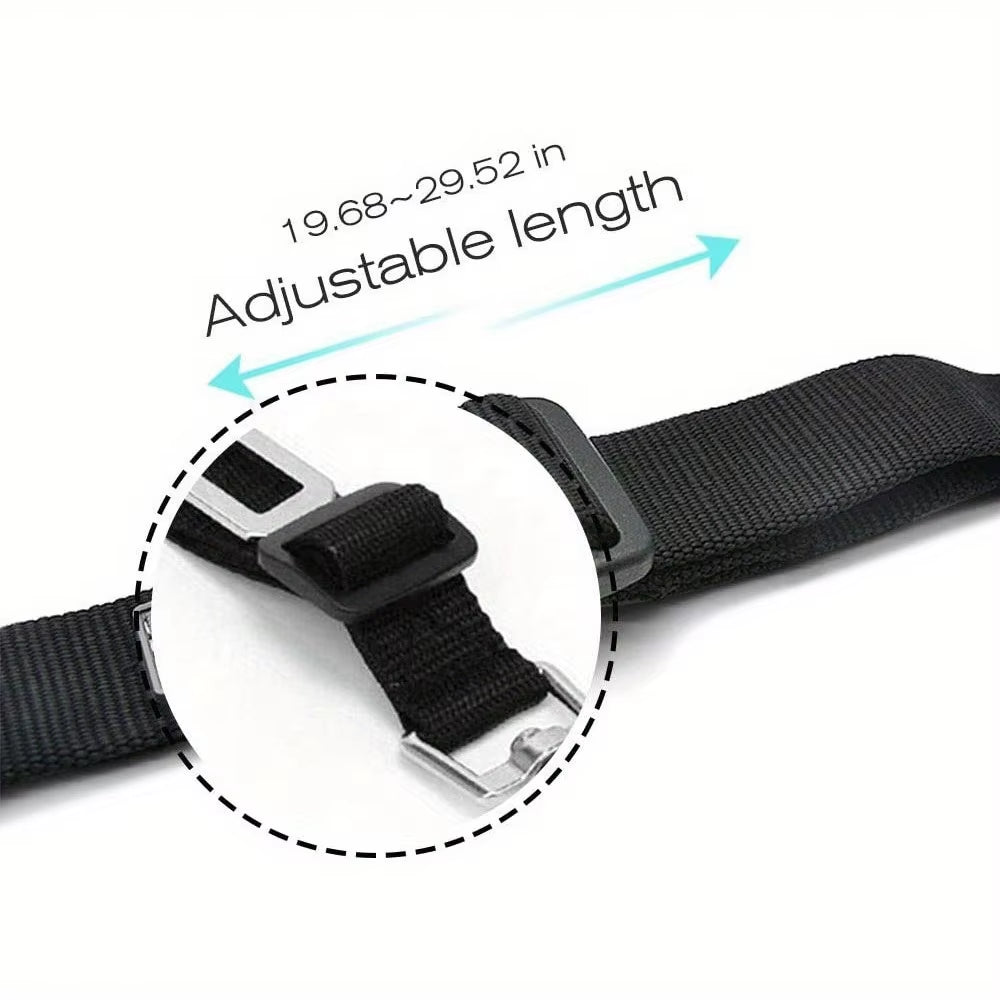 Pet Car Safety Harness: Adjustable Dog Seat Belt for Small to Large Breeds - Nylon Material