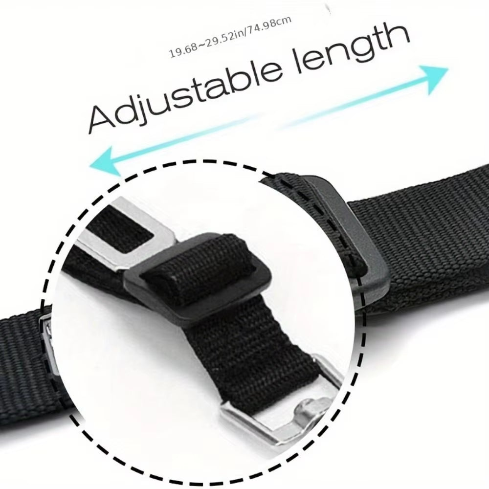 Pet Car Safety Harness: Adjustable Dog Seat Belt for Small to Large Breeds - Nylon Material