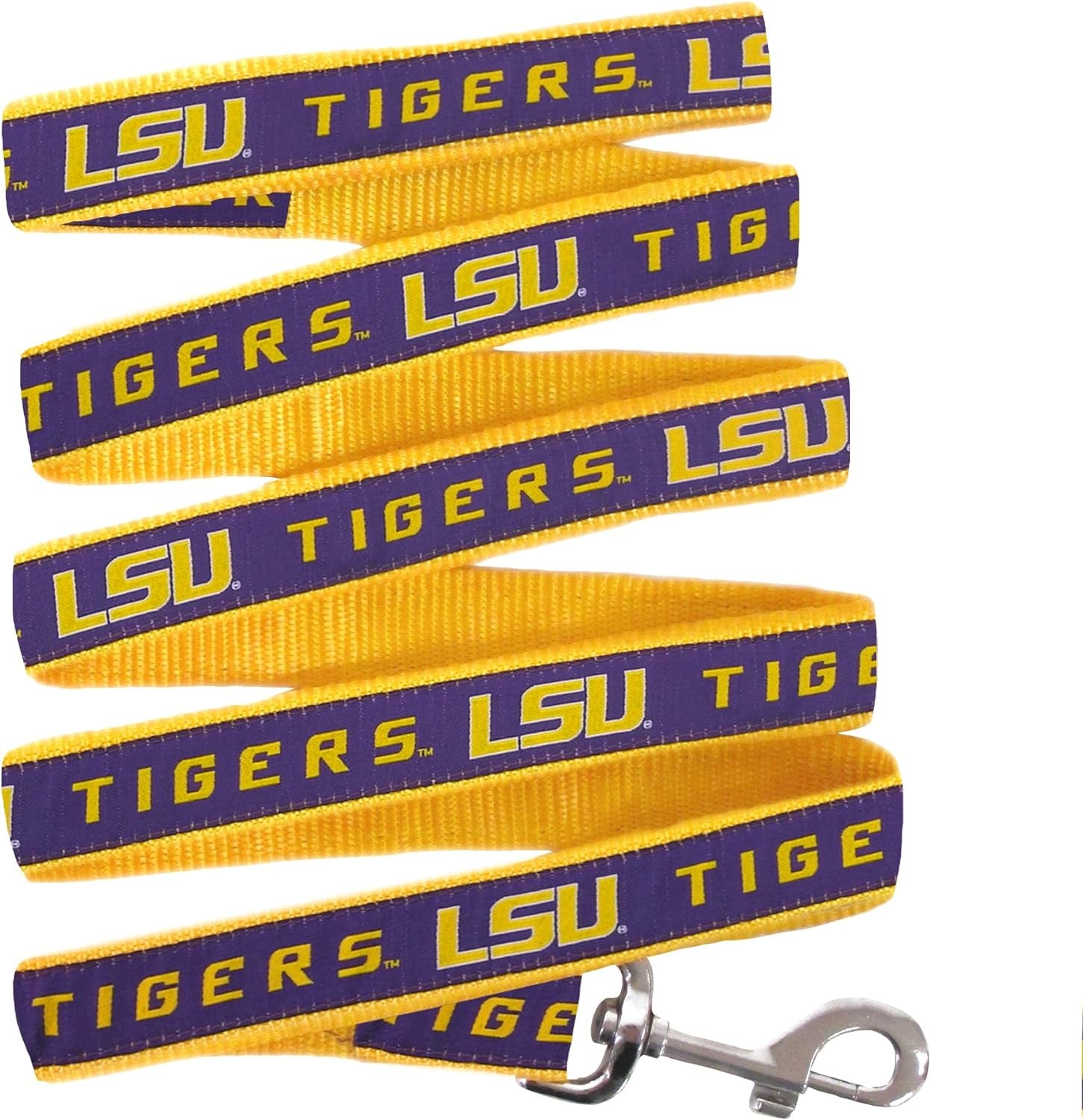 NCAA PET String, Large, LSU Tigers, Dog String, Shiny & Colorful String for Dogs & Cats Licensed by the NCAA, Old Version